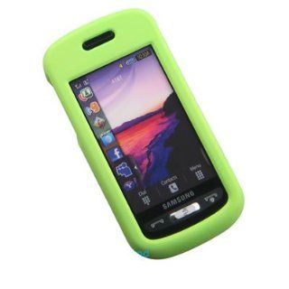 Crystal Hard Rubberized Cover GREEN NEON Case for Samsung Solstice SGH  A887 AT&T [WCM420] Cell Phones & Accessories