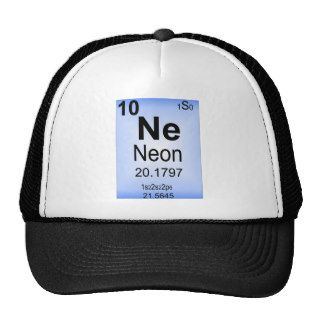 Neon Periodic Table Element Hats
