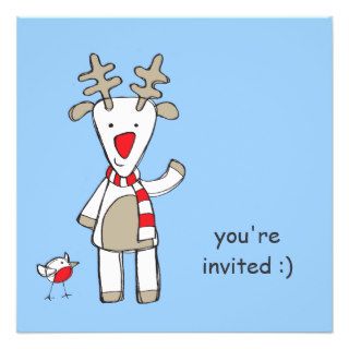 fun sketchy christmas kids invitation card