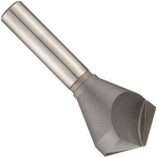 Magafor 423 Series Cobalt Steel Single End Countersink, Uncoated (Bright) Finish, Single Flute, 120 Degrees, Round Shank, 0.315" Shank Diameter, 0.590" Body Diameter
