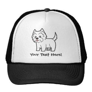 Cartoon West Highland White Terrier Mesh Hats