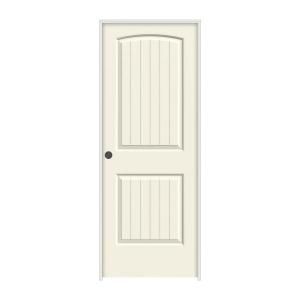 JELD WEN Smooth 2 Panel Arch Top V Groove Painted Molded Prehung Interior Door THDJW137500645