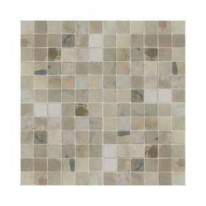 Daltile Travertine Copper 12 in. x 12 in. x 9 1/2 mm Tumbled Slate Sheet Mounted Mosaic Tile (5 sq. ft. / case) TS7311MS1P