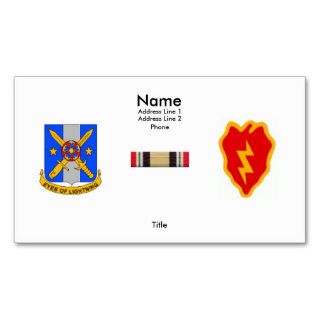 125th MI BN 25th ID (L) with OIF Service Ribbon Business Card Template