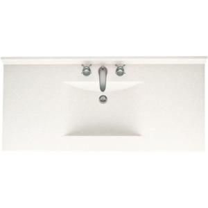 Contour 49 in. Solid Surface Vanity Top in Tahiti White with Tahiti White Basin CV2249 011