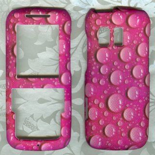 Pink Water Drops Case for Samsung SCH R451c (Tracfone)straight Talk Phone Cover Cell Phones & Accessories