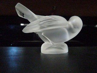LALIQUE Crystal Sparrow Head Down   Collectible Figurines