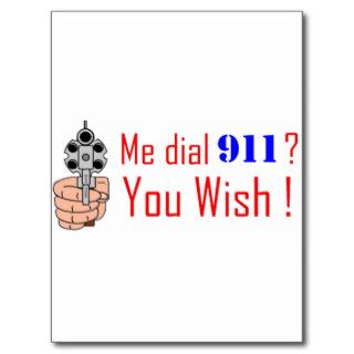 911 you wish post card