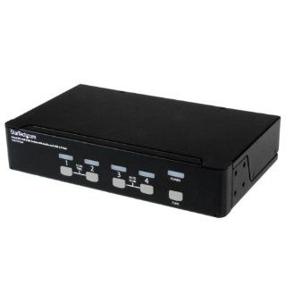 StarTech 4 Port DVI USB KVM Switch with Audio and USB 2.0 Hub (SV431DVIUA) Electronics