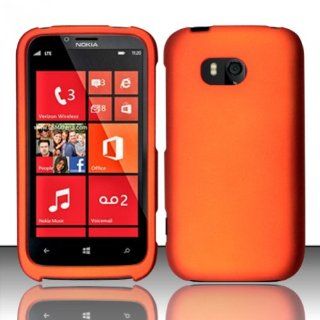 For Nokia Lumia 822 (Verizon) Rubberized Cover   Orange Cell Phones & Accessories