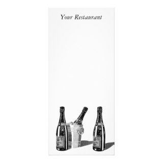 Champagne and Ice Bucket Menu Rack Card Template