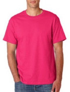 Hanes Adult Beefy T T Shirt Wow Pink M  