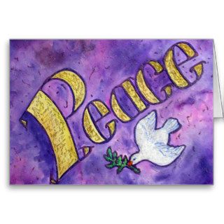 Peace and Dove Art Greeting Card