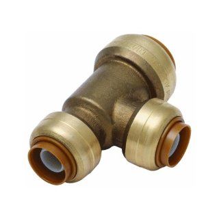 Cash Acme U454A Shark Bite 3/4 by 1/2 by 1/2 Inch Reducing Tee Coupling   Pipe Fittings  