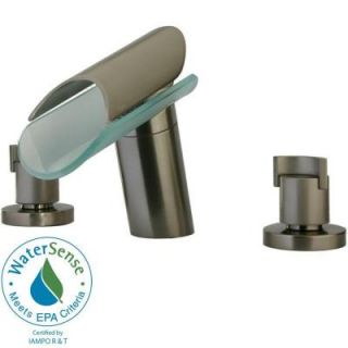 La Toscana Morgana 8 in. Widespread 2 Handle Low Arc Bathroom Faucet in Brushed Nickel 73PW214VRLFEX