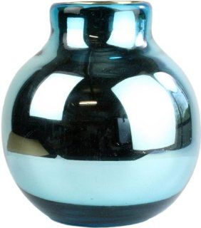 HomArt Mercury Glass 5 Inch Bubble Vase, Turquoise   Decorative Vases