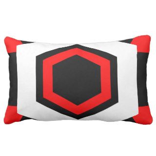 009 Red and Black Throw Pillow