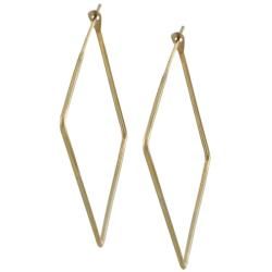 Goldfill 34 mm Square Hoop Earrings Gold Overlay Earrings