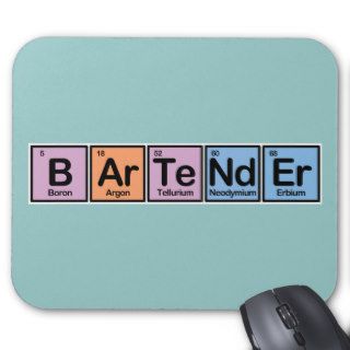 Bartender made of Elements Mouse Mats