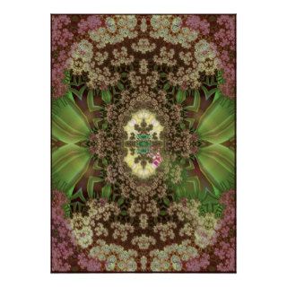 plant devas & grasshoppers among drying flowers poster