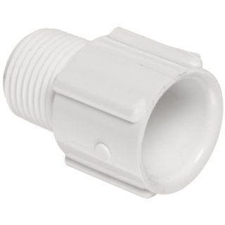 Spears 436 Series PVC Pipe Fitting, Adapter, Schedule 40, White, 1" NPT Male x Socket Industrial Pipe Fittings