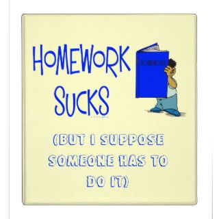 Homework Sucks Funny Back To School Binders