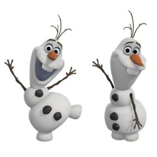 RoomMates 2.5 in. x 18 in. Frozen Olaf The Snow Man Peel and Stick Wall Decals RMK2372SCS