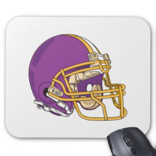 purple and yellow gold football helmet vector desi mouse pads