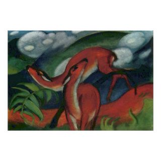 Franz Marc   Red Deer II 1912 Forest Animal fawn Print