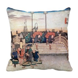 1. 日本橋, 広重 Nihonbashi, Hiroshige, Ukiyo e Pillows