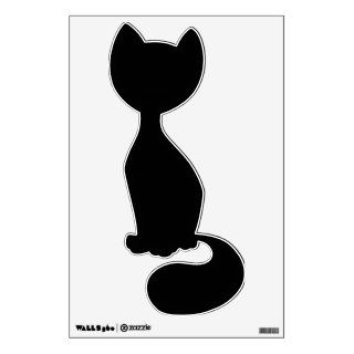 Cat Sitting Black silhouette wall decal