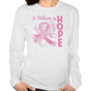 Breast Cancer I Believe in Hope Tshirts