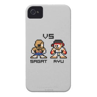 8bit Sagat VS Ryu iPhone 4 Case Mate Cases