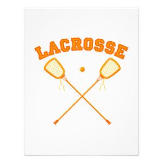 Orange Lacrosse Logo Custom Invitation