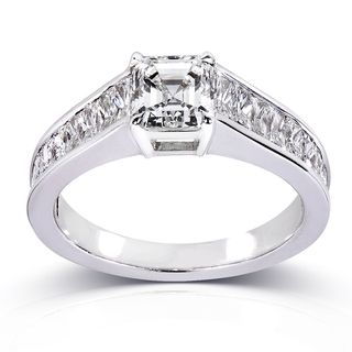 Annello Certified 14k White Gold 2 1/3ct TDW Asscher Cut Diamond Ring (H, SI1) Annello One of a Kind Rings