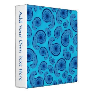 Blue Paisley Pattern Vinyl Binders