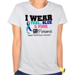 I Wear Thyroid Cancer Ribbon For My Patients T Shirt