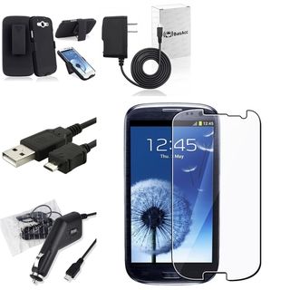 BasAcc Protector/ Charger Set for Samsung Galaxy S III/ S3 BasAcc Cases & Holders