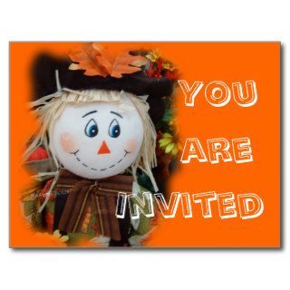 Scarecrow Invitation customize any occasion Post Cards