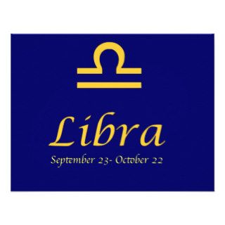 Libra with Dates Personalized Announcements
