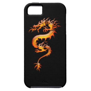 Tribal Orange Fire Dragon Fantasy Art iPhone Case iPhone 5 Covers