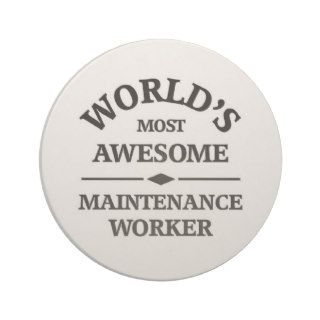 World's most awesome Maintenance Worker Drink Coaster