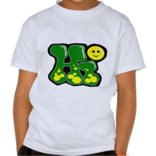 “Hi” GRAFFITI STYLE WORD DESIGN GREEN Tshirt