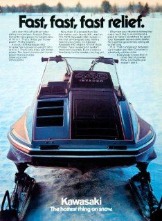 1977 Ad Kawasaki 440 Invader Snowmobile Transportation Advertisement Snow Winter   Original Print Ad  