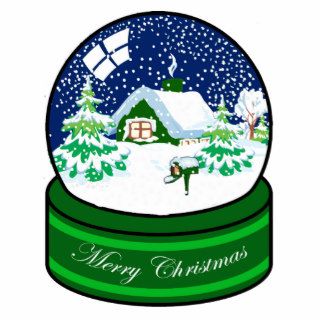 Country Christmas Cottage Ornament Cut Out