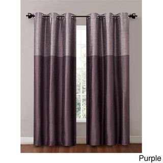 Lancaster 84 inch Color Blocked Grommet Curtain Panel Pair (Set of 2) Curtains
