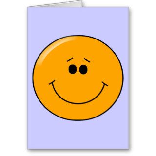Orange Sympathetic Big Smile Smiley Card