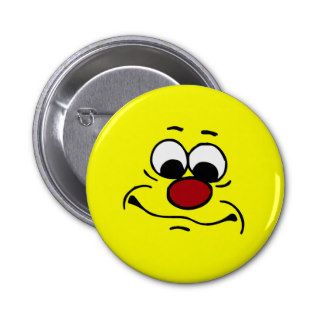 Apathetic Smiley Face Grumpey Pinback Button