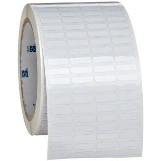 Brady THT 14 457 10 0.65" Width x 0.2" Height, B 457 High Temperature Polyimide, Gloss Finish White Thermal Transfer Printable Label (10000 per Roll)