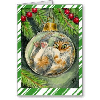 Funny Christmas Cat greeting card
